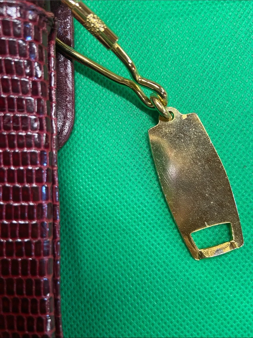 Vintage Madler Burgundy Snakeskin Bag